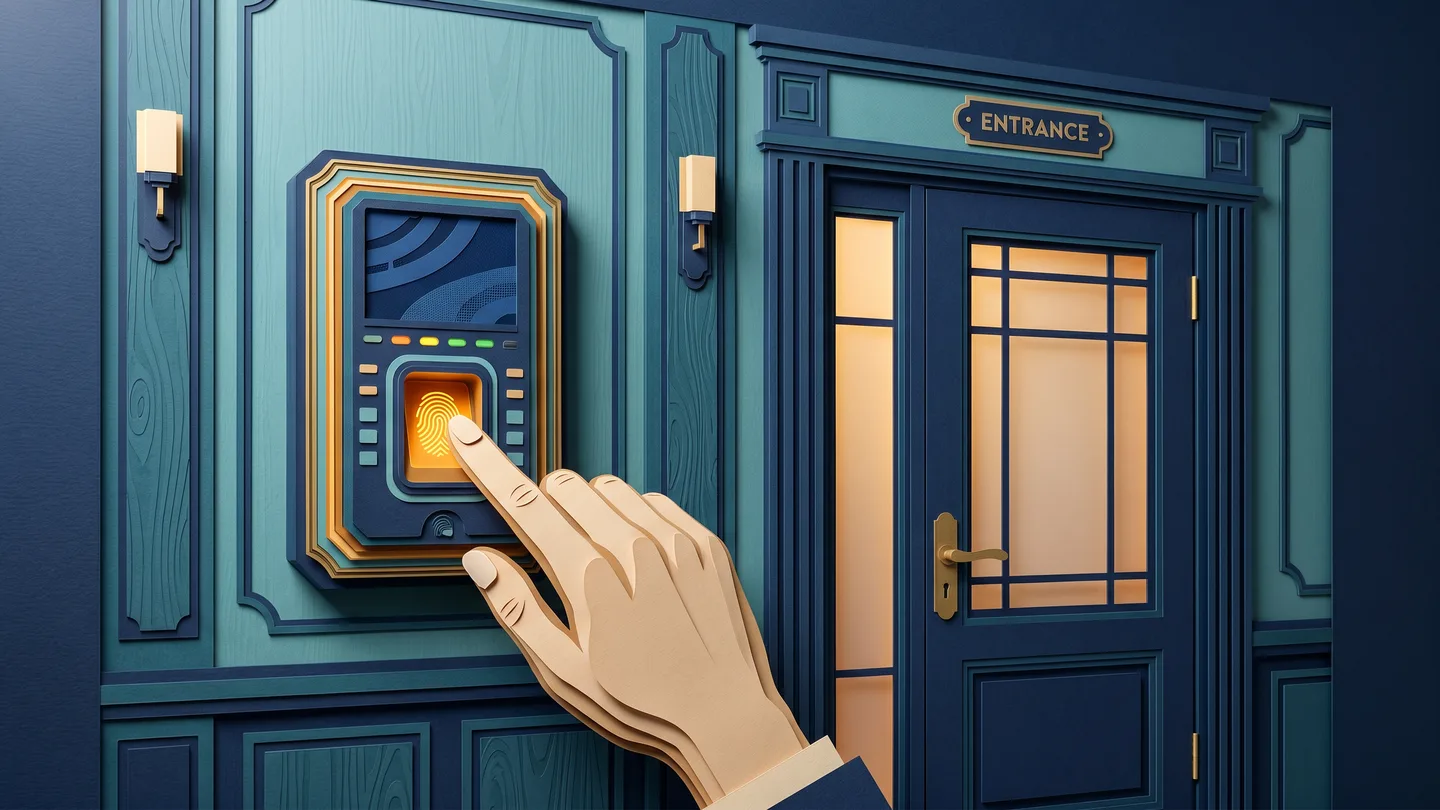 Wall-mounted biometric attendance and access-control terminal