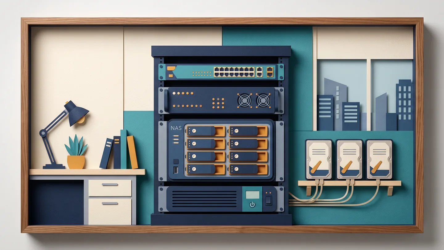 Rack-mounted servers with network patch cabling