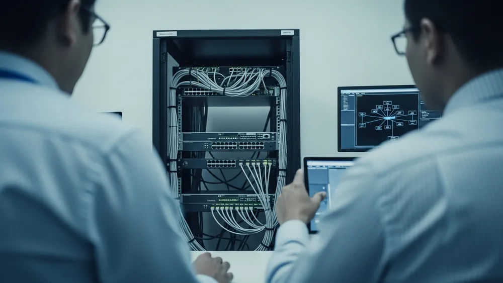 Network operations and rack cabling — multi-branch network support